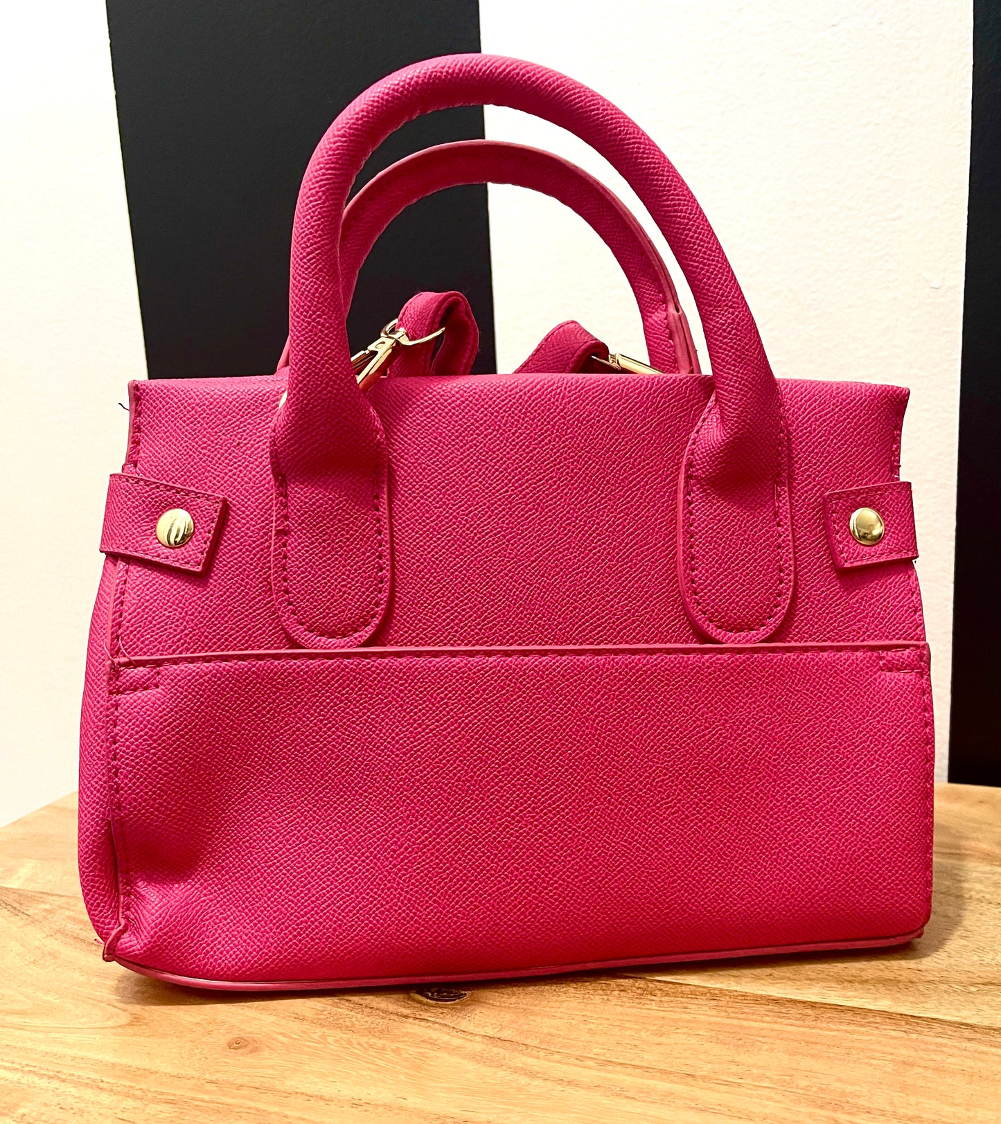 Bebe Crossbody Satchel- Hot Pink