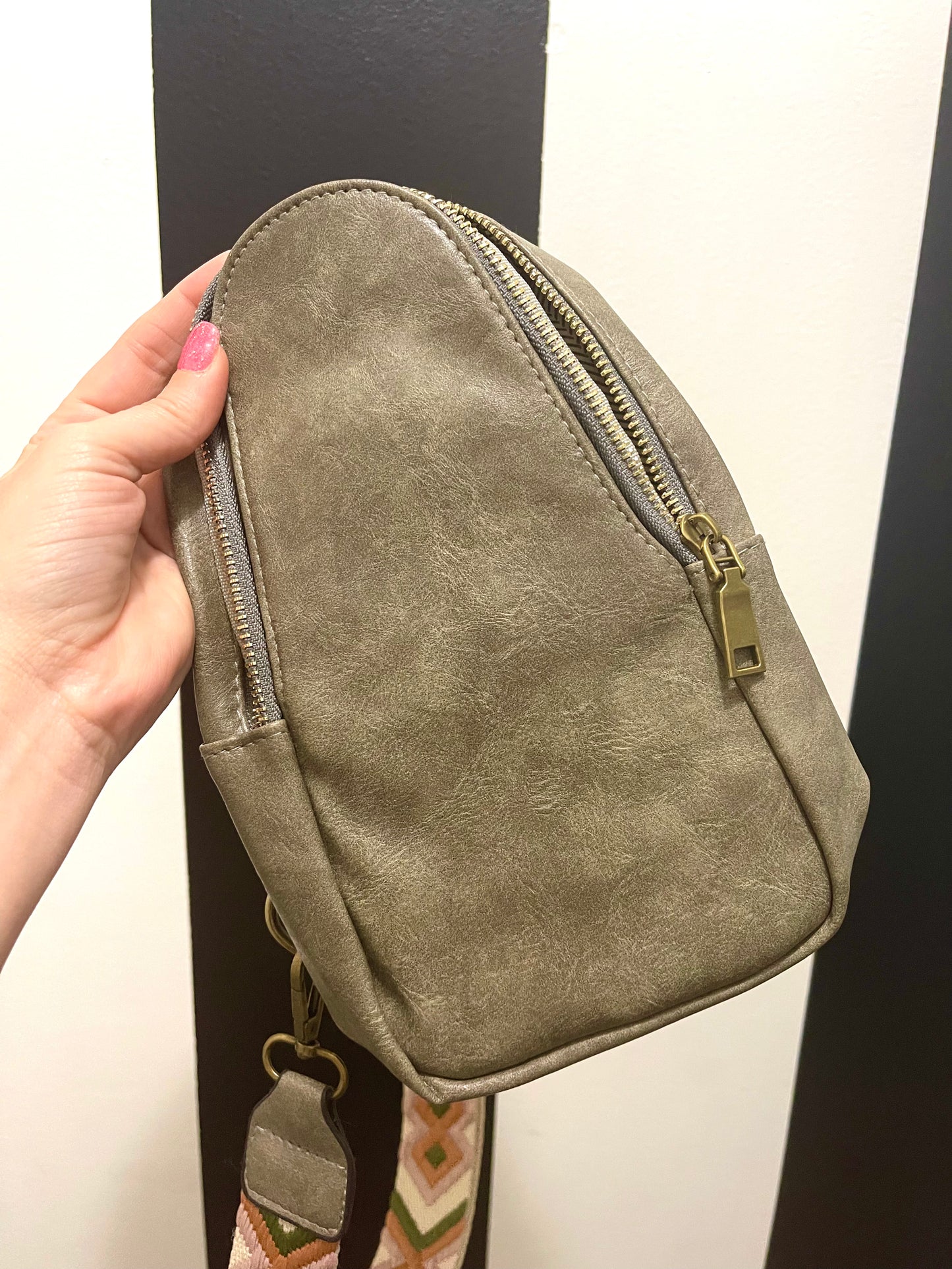 Grey Crossbody/ Sling Purse