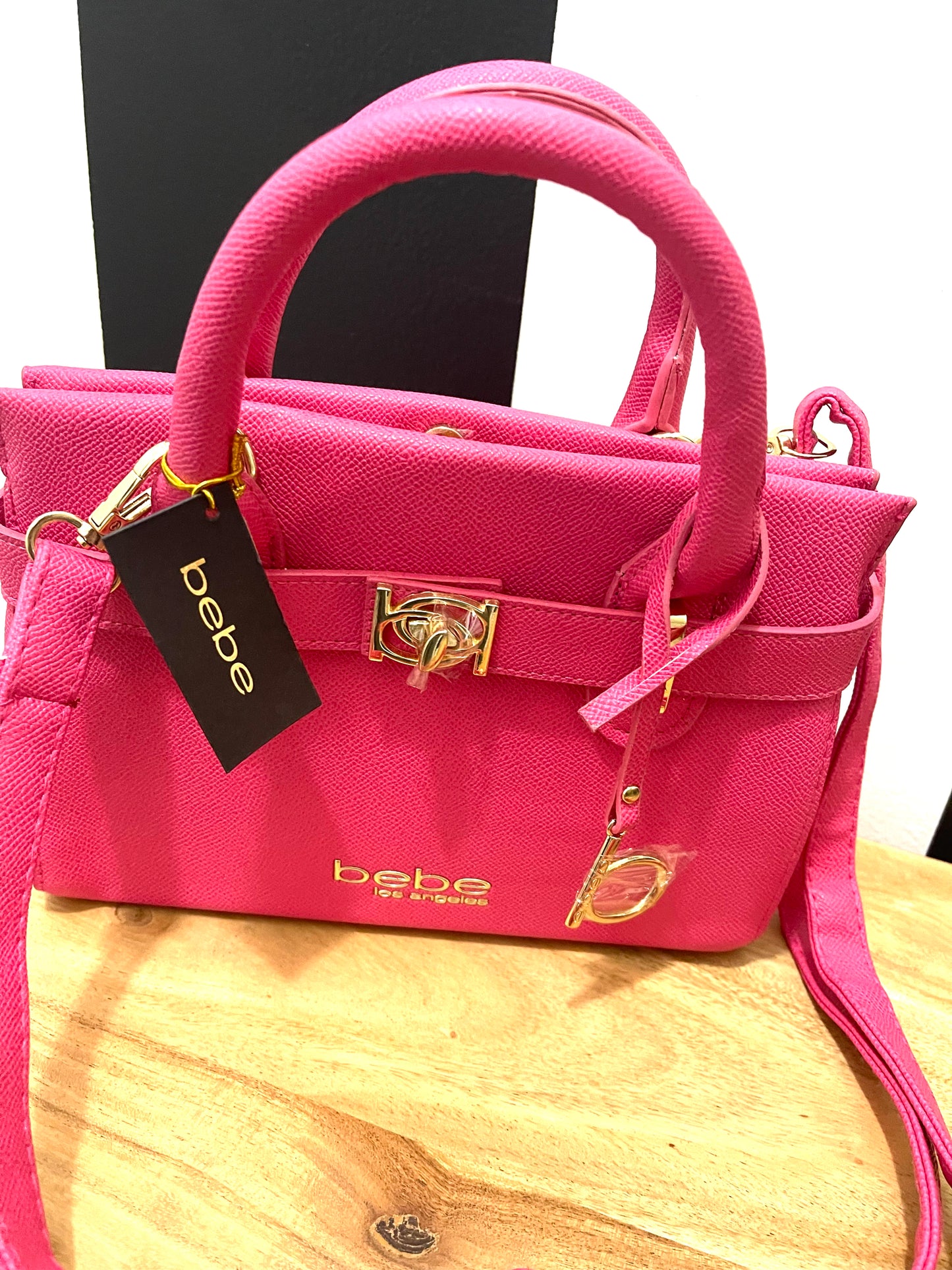 Bebe Crossbody Satchel- Hot Pink