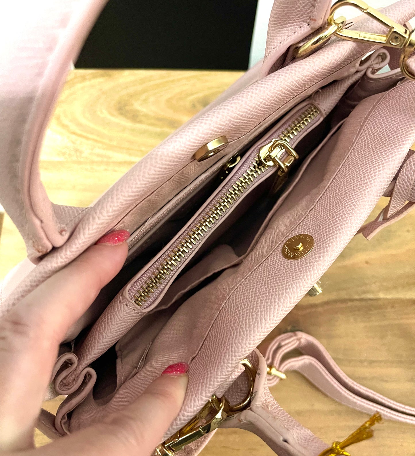 Bebe Crossbody Satchel- Baby Pink