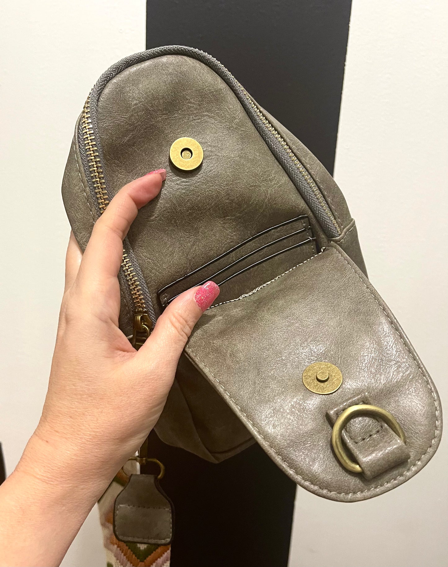 Grey Crossbody/ Sling Purse