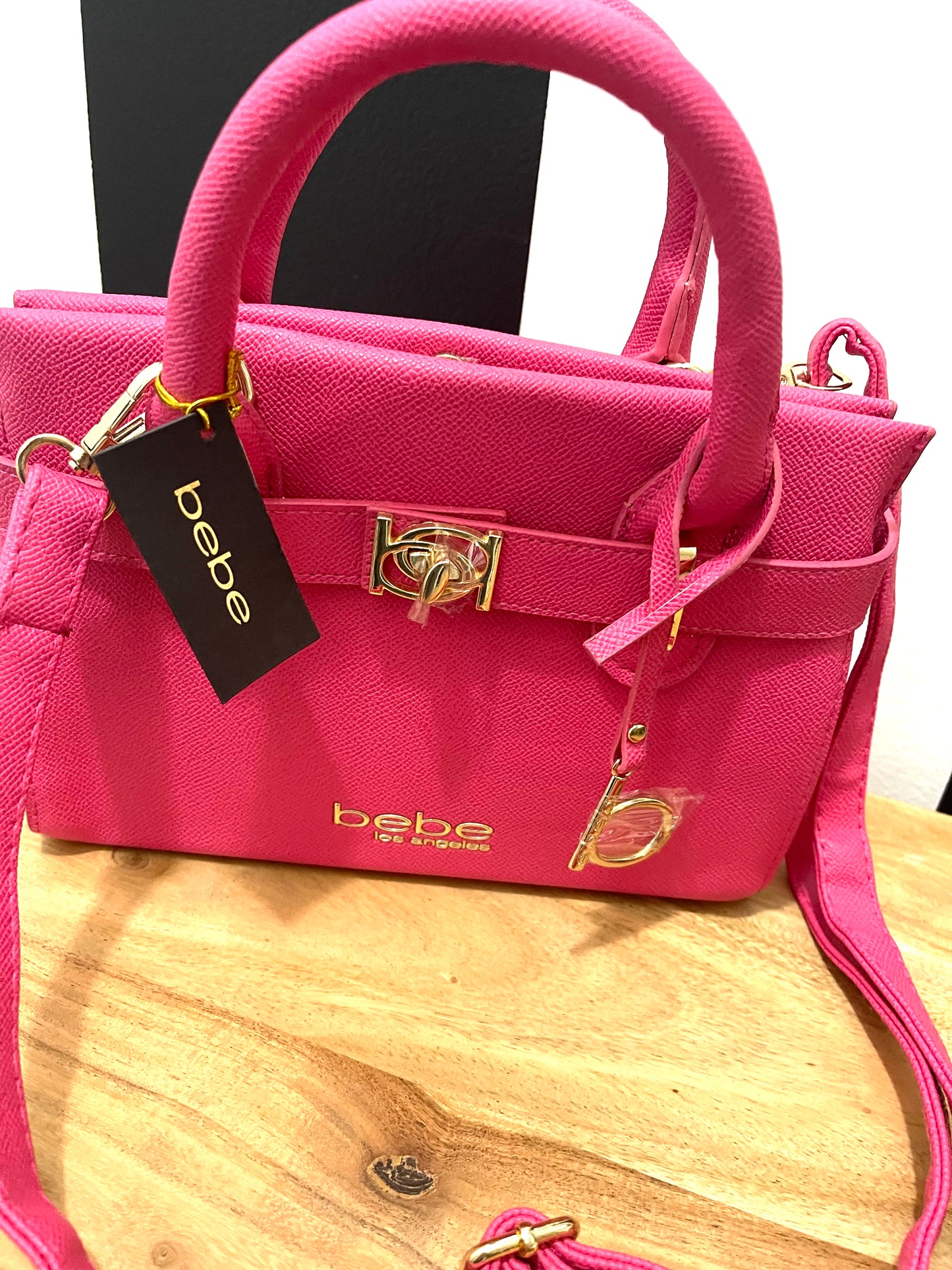 Bebe Crossbody Satchel- Hot Pink
