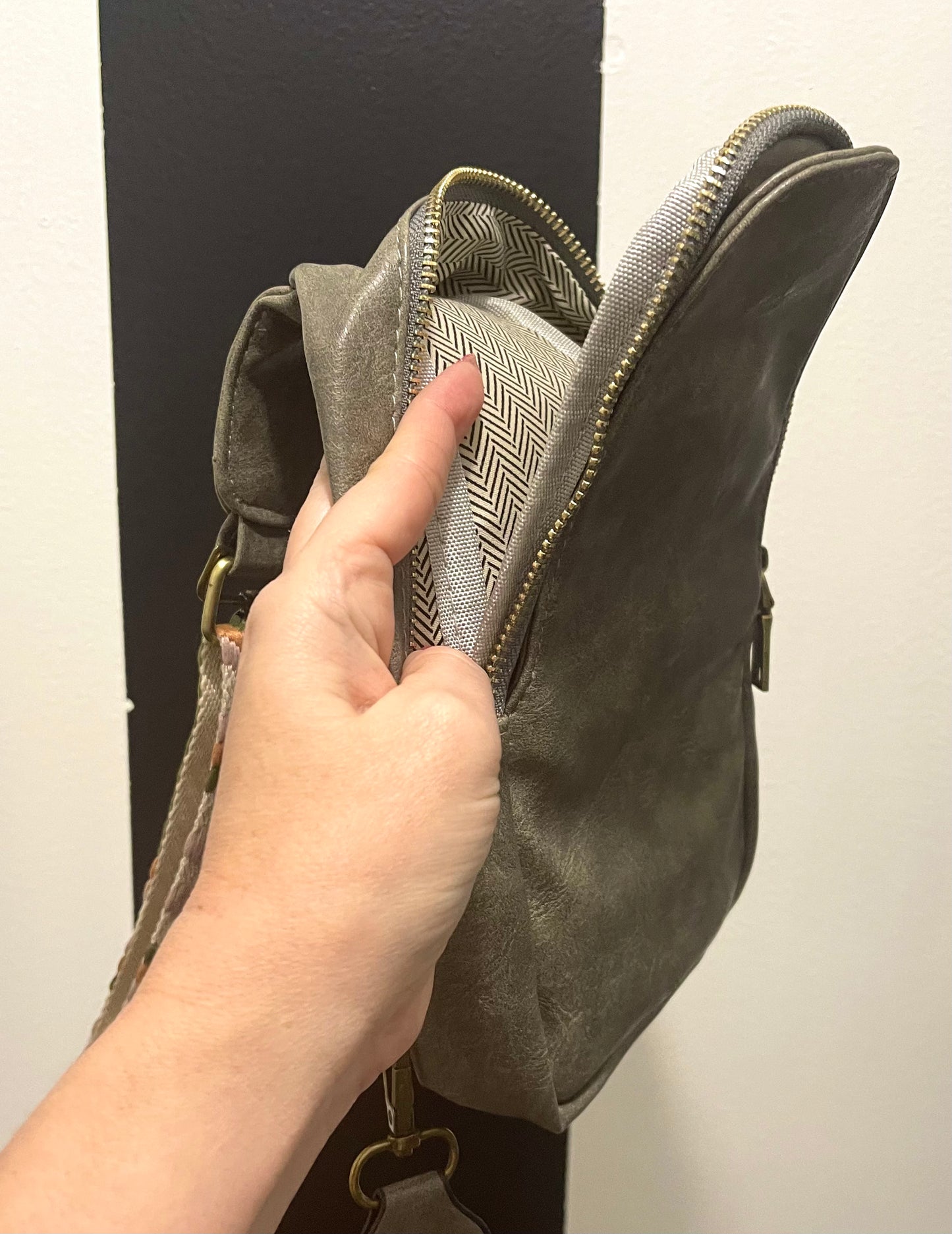 Grey Crossbody/ Sling Purse