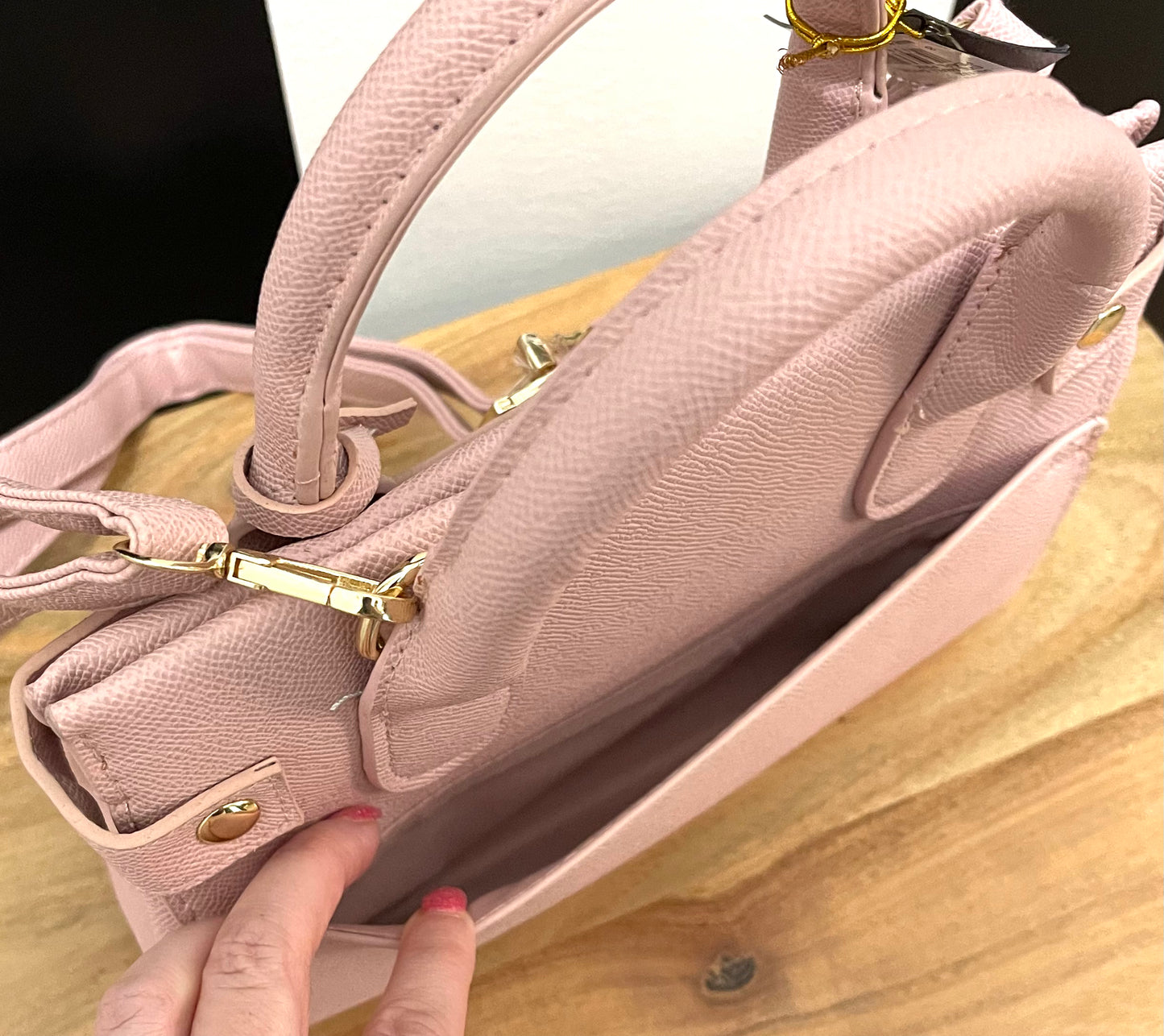 Bebe Crossbody Satchel- Baby Pink