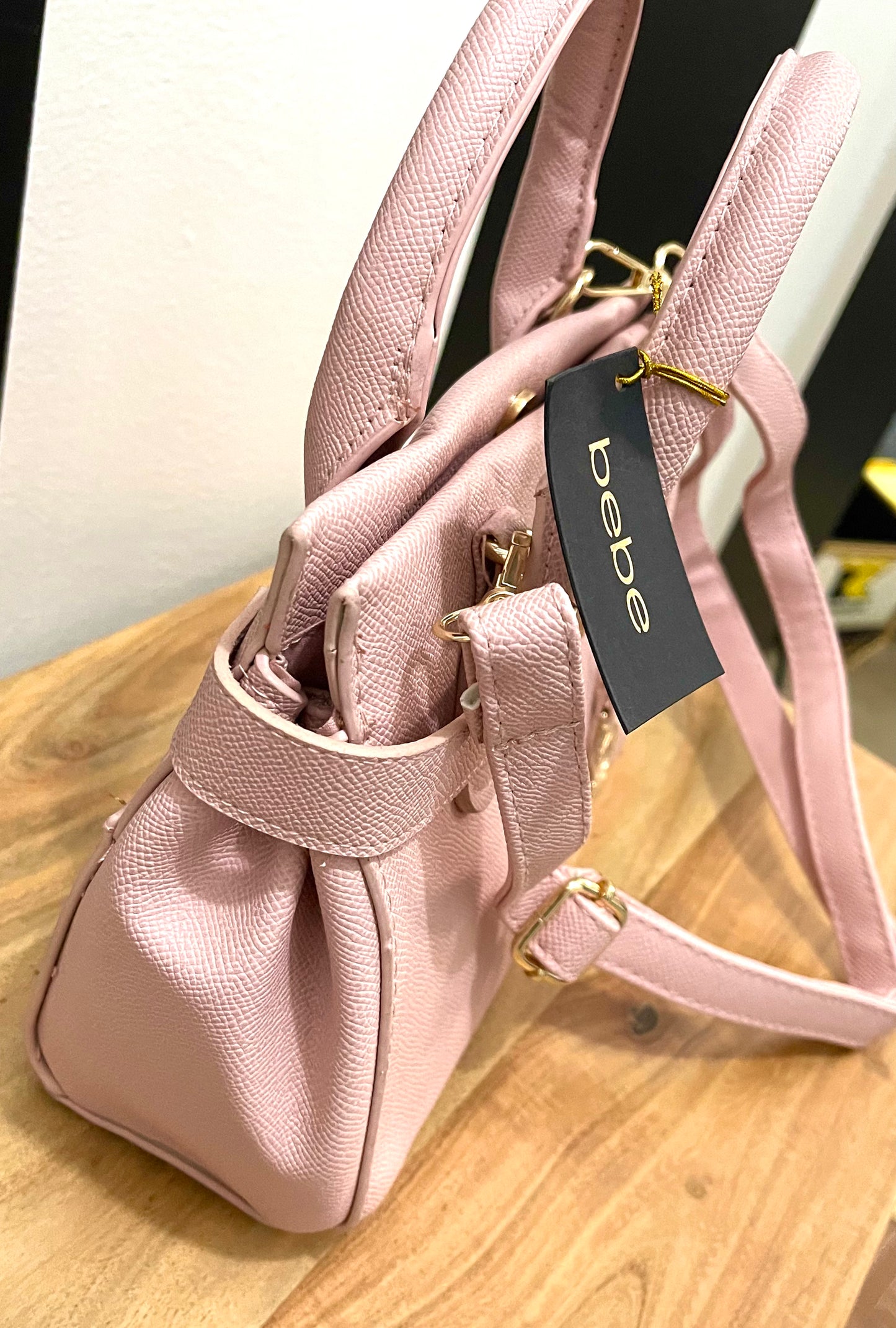 Bebe Crossbody Satchel- Baby Pink