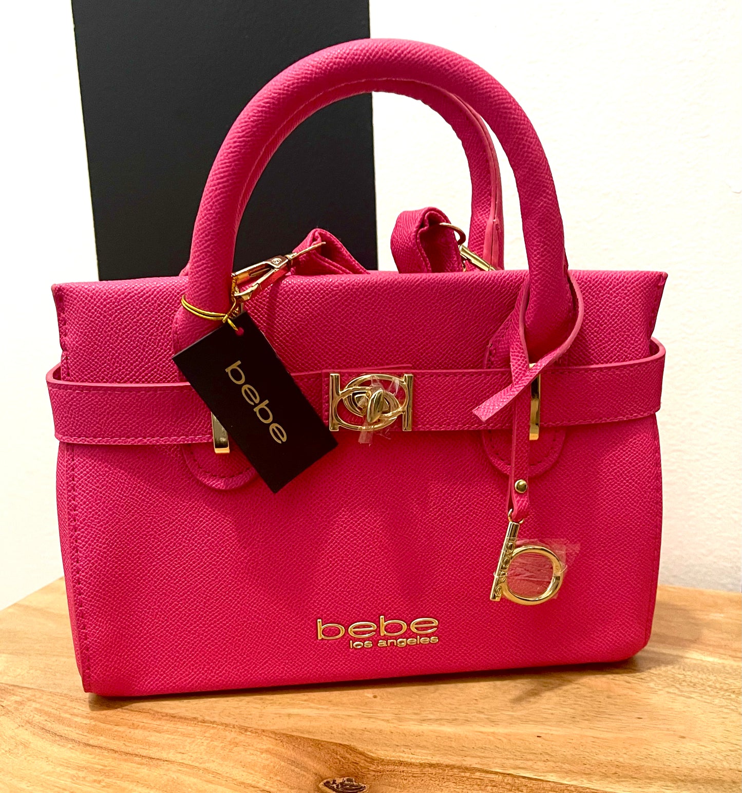 Bebe Crossbody Satchel- Hot Pink