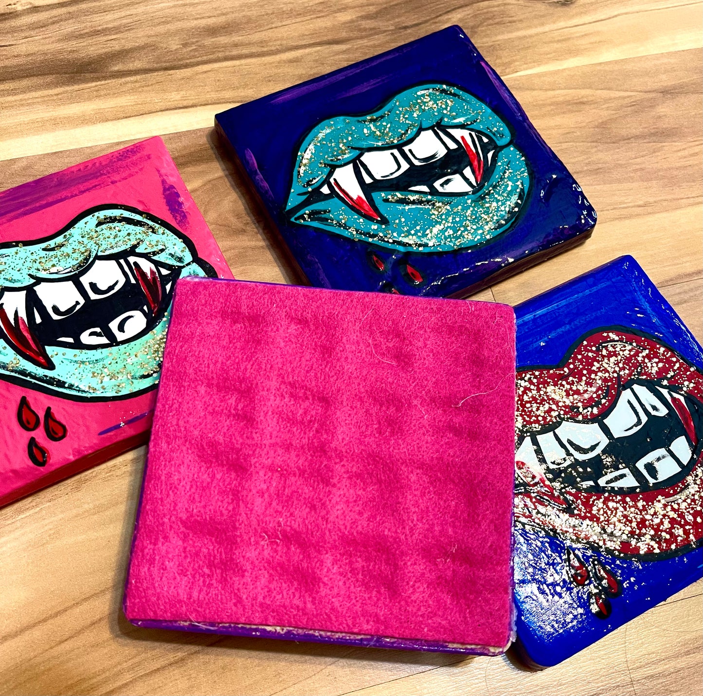 Vampires Kiss Coasters