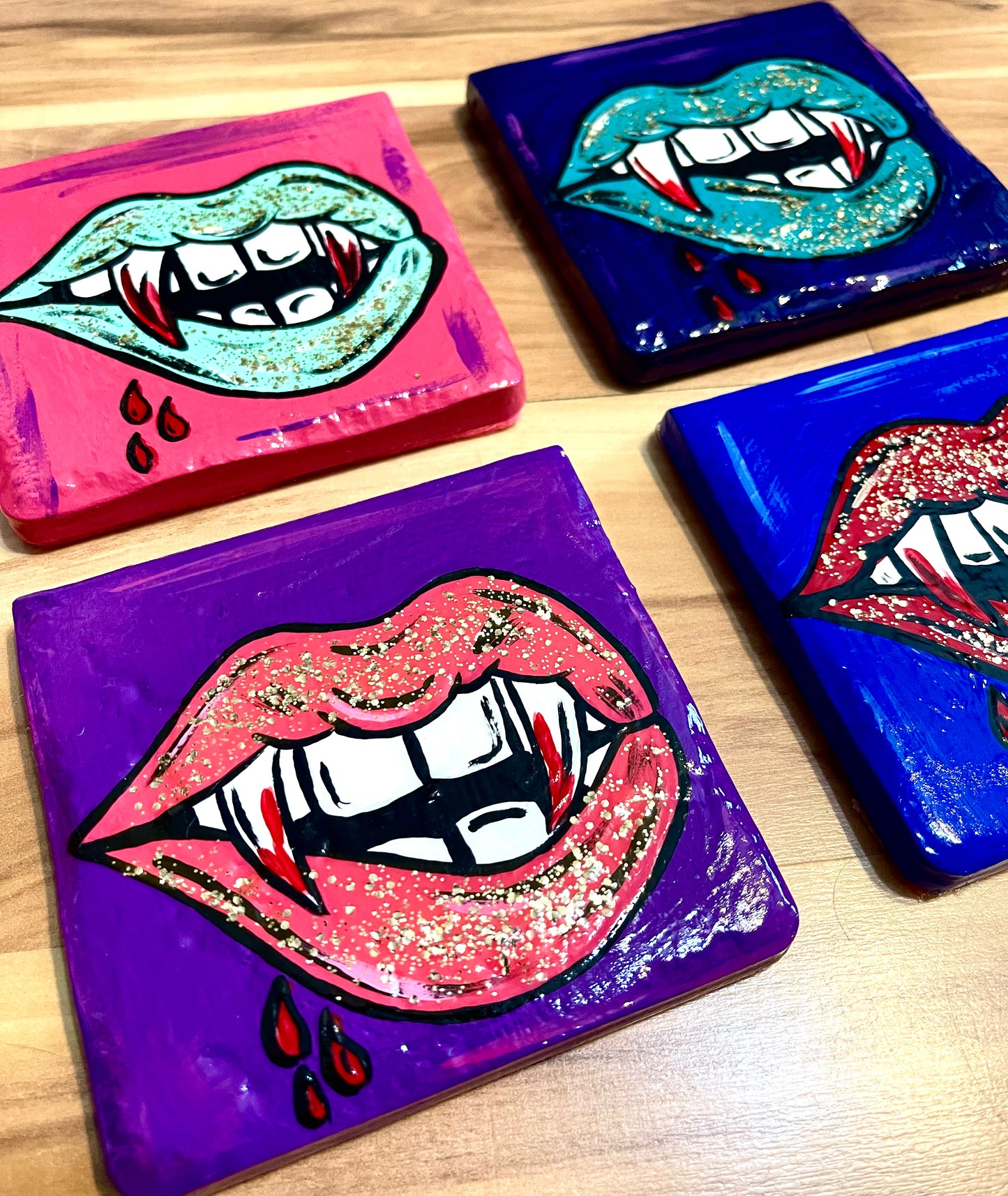 Vampires Kiss Coasters
