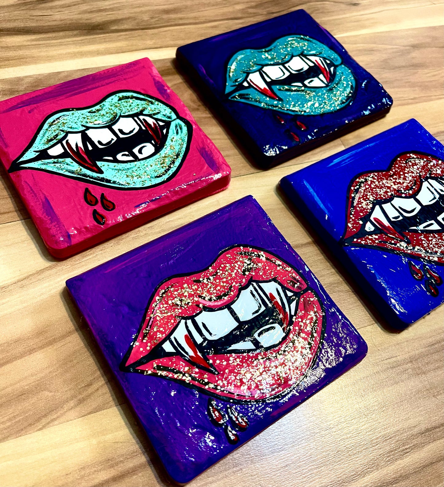 Vampires Kiss Coasters