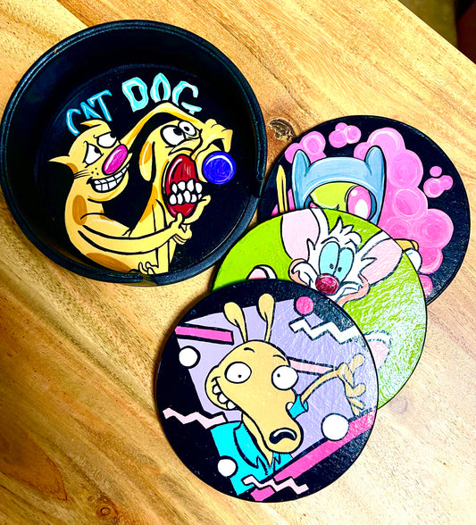 90s Cartoons Coaster Set
