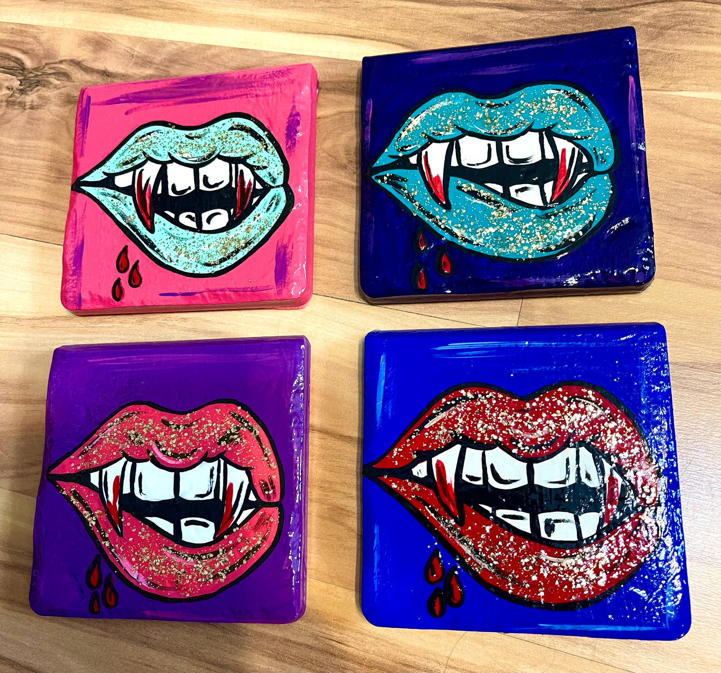 Vampires Kiss Coasters
